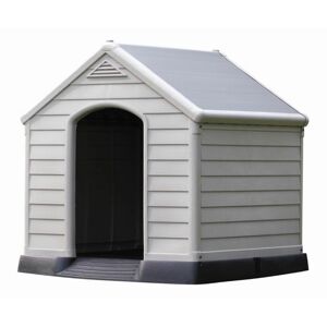 89633 Curver Bouda pro psy Dog House šedá, 95 x 99 x 99 cm