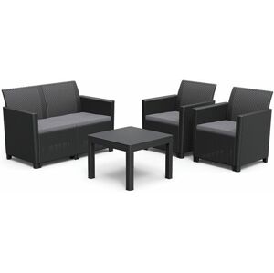 Allibert CLAIRE 2 SEATERS SOFA set grafit