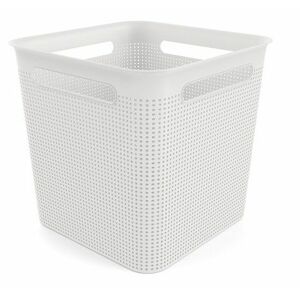 Úložný box BRISEN 18 L, 29 x 29 x 28 cm, plast, bílý