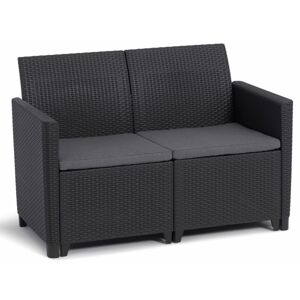 Allibert 91118 CLAIRE 2 SEATERS SOFA - grafit