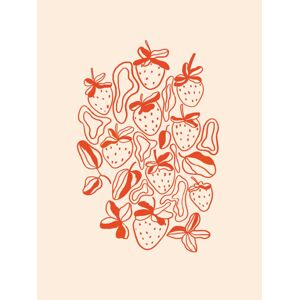 Ilustrace Strawberries, Gigi Rosado, (30 x 40 cm)