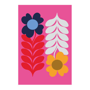 Ilustrace Flowers Pink, Frances Collett, (30 x 40 cm)