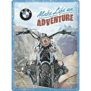 Plechová cedule BMW - Make Life an Adventure, (30 x 40 cm)