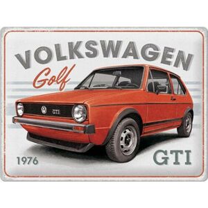 Plechová cedule Volkswagen VW - Golf GTI 1976, (40 x 30 cm)
