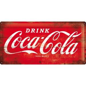 Plechová cedule Coca-Cola - Logo Red, (50 x 25 cm)