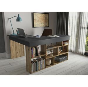 Kancelářský stůl, 120 x 72 x 40 cm, antracit, borovice
