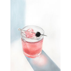 Ilustrace Cherry Summer Cocktail, Julia, (30 x 40 cm)