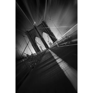 Umělecká fotografie Brooklyn bridge, Sebastien Del Grosso, (26.7 x 40 cm)