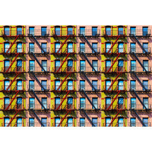 Umělecká fotografie New York Windows, Igor Shrayer, (40 x 26.7 cm)
