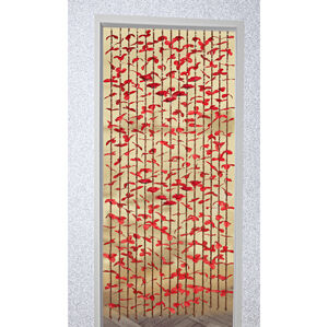 Magnet 3Pagen Závěs z dřevěných korálků červená