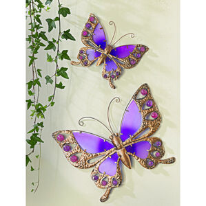 Magnet 3Pagen Dekorace "Motýl" purpurová 39cm