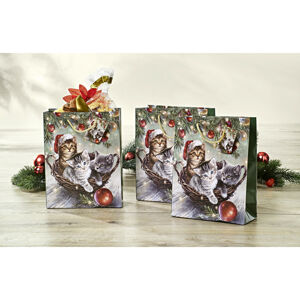 Magnet 3Pagen 3 dárkové tašky "Vánoční koťátka"