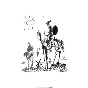 Umělecký tisk Don Quichotte, Pablo Picasso, (60 x 80 cm)