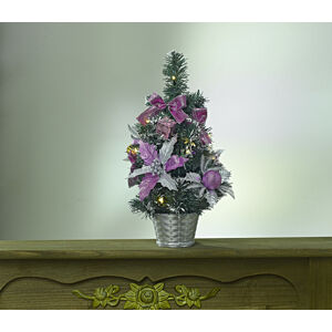 Magnet 3Pagen LED vánoční stromek lila/stříbrná