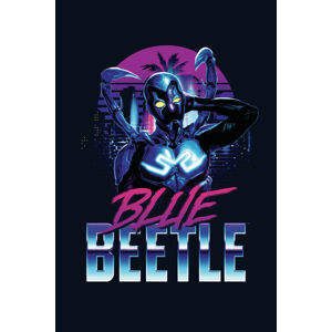 Umělecký tisk Blue Beetle - Night Pose, (26.7 x 40 cm)