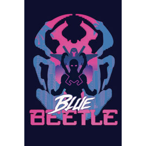 Umělecký tisk Blue Beetle - Vibrant, (26.7 x 40 cm)