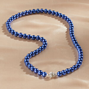 Magnet 3Pagen Perlový náhrdelník modrá délka 55 cm