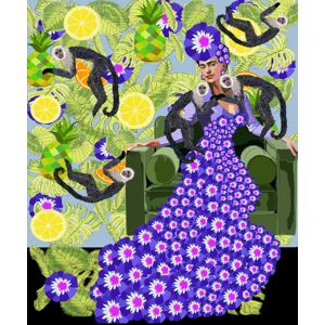 Ilustrace Frida in the Garden, Lynnda Rakos, (35 x 40 cm)