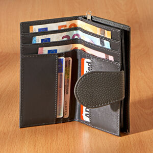 Magnet 3Pagen Kožená peněženka šedá