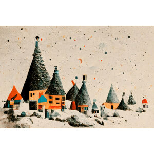 Ilustrace Fairy Village, Treechild, (40 x 26.7 cm)