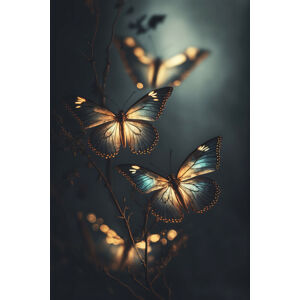 Umělecká fotografie Glowing Butterflies, Treechild, (26.7 x 40 cm)
