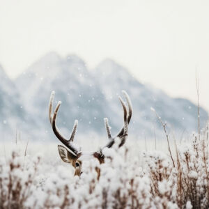 Umělecká fotografie Shy Deer, Treechild, (40 x 40 cm)