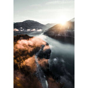 Umělecká fotografie Clouds over lake in Germany, Viaframe, (26.7 x 40 cm)