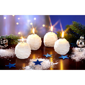 Magnet 3Pagen 4 svíčky "Sněhové koule"