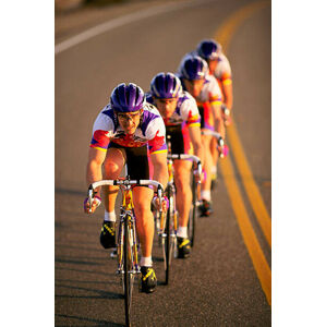 Umělecká fotografie Road racing cyclist team riding in, John P Kelly, (26.7 x 40 cm)