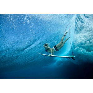 Umělecká fotografie Female Pro surfer at Cloud Break Fiji, Justin Lewis, (40 x 26.7 cm)