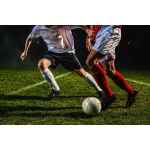 Umělecká fotografie Soccer Players in Action, vm, (40 x 26.7 cm)