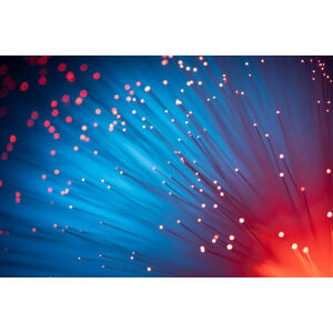 Umělecká fotografie Illuminated Fiber Optics Abstract Background, MirageC, (40 x 26.7 cm)