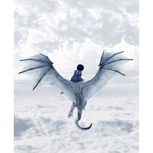 Umělecký tisk Boy riding the dragon, chainatp, (35 x 40 cm)
