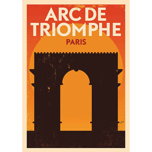 Ilustrace Typographic Paris City Poster Design, kursatunsal, (30 x 40 cm)
