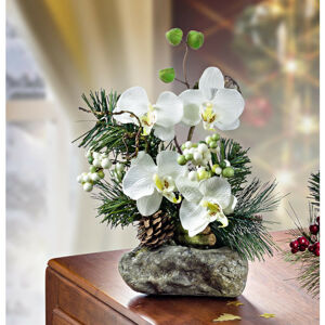 Magnet 3Pagen Aranžmá z orchidejí, bílá