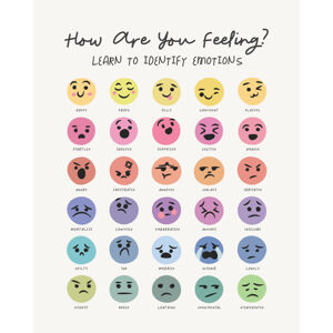 Ilustrace Feeling Chart, Beth Cai, (30 x 40 cm)