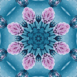 Ilustrace Seamless kaleidoscopic mosaic pattern background, oxygen, (40 x 40 cm)