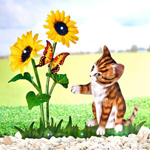 Magnet 3Pagen Dekorace "Solární květina s koťátkem"