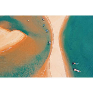 Umělecká fotografie Aerial view of beach,Kiosk Taman Pantai, No Sign / 500px, (40 x 26.7 cm)