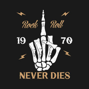 Umělecký tisk Rock-n-Roll music grunge typography for t-shirt., Roman Prysiazhniuk, (40 x 40 cm)