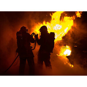 Umělecká fotografie Firefighter, Alain Bachellier, (40 x 30 cm)