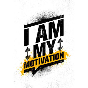 Ilustrace I Am My Motivation. Sport Workout, subtropica, (26.7 x 40 cm)