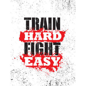 Ilustrace Train Hard. Fight Easy. Martial Arts, subtropica, (30 x 40 cm)