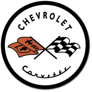 Plechová cedule CORVETTE 1953 CHEVY - Chevrolet logo, (30 x 30 cm)