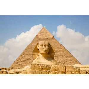 Umělecká fotografie daytime view pyramid with sphinx foreground, Grant Faint, (40 x 26.7 cm)