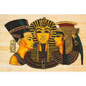 Umělecká fotografie "Nefertiti, Tutankhamun,  and Cleopatra ", ewg3D, (40 x 26.7 cm)