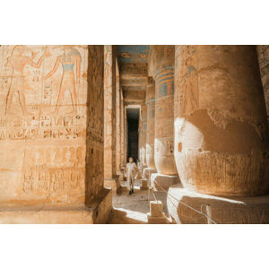 Umělecká fotografie Woman walking in the ancient Egyptian, Oleh_Slobodeniuk, (40 x 26.7 cm)