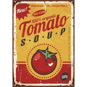 Umělecký tisk Tomato soup vintage metal sign image, lukeruk, (30 x 40 cm)