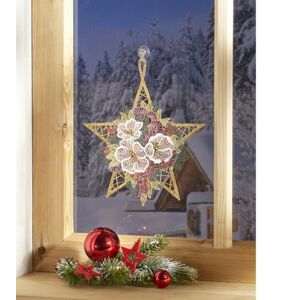 Magnet 3Pagen Závěsná dekorace "Hvězda" zlatá-burgundská