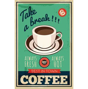 Umělecký tisk vector coffee poster, Marvid, (26.7 x 40 cm)